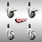 Service Caster 3 Inch 316SS Thermoplastic Rubber Swivel 1 Inch Stem Caster Lock Brake, 2PK SCC-SS316TTLEX20S314-TPRB-2-S-2-1 - alternate 5
